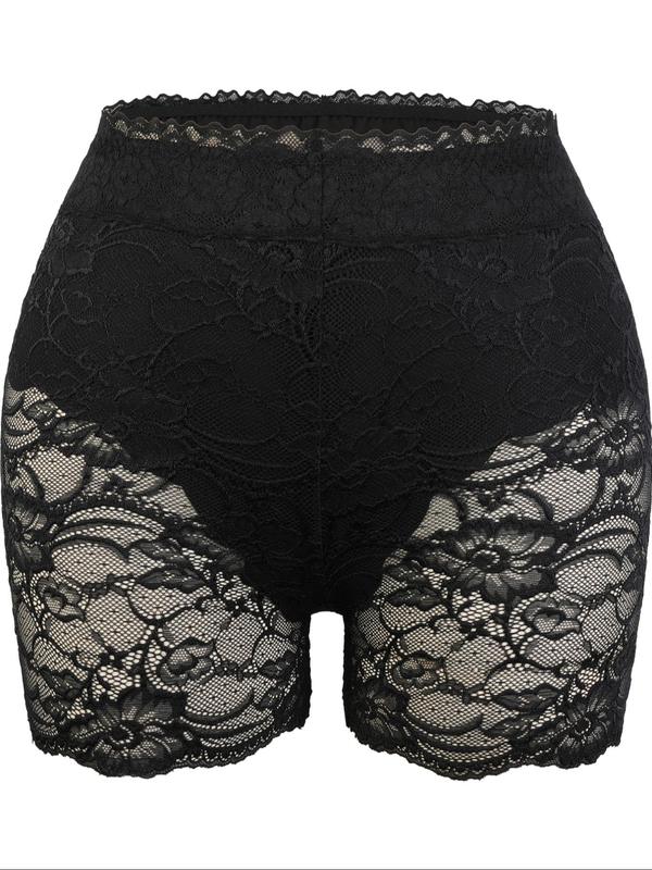 Women's Contrast Lace Drop Waist Panty, Soft Comfy Breathable Knicker for Daily Wear, Underwear for All Seasons