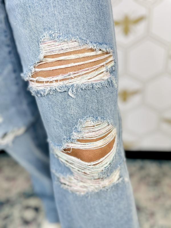 OH, OH - IT'S MAGIC • JUDY BLUE RIGID MAGIC DISTRESSED 90s STRAIGHT LEG JEANS