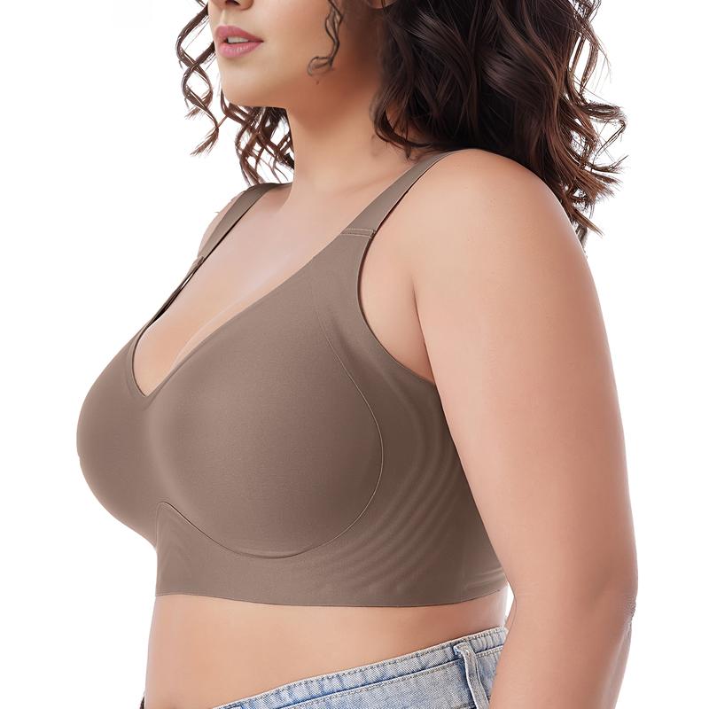 WANAFREE Women Wireless Push Up Bras  Size S to 4XL