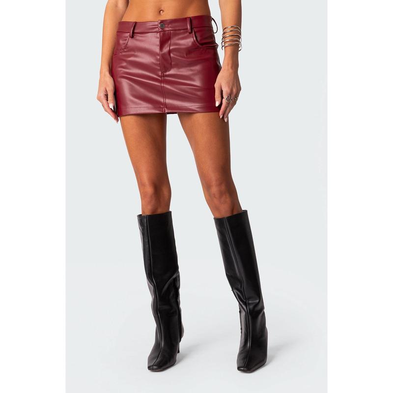 Maya Faux Leather Mini Skirt