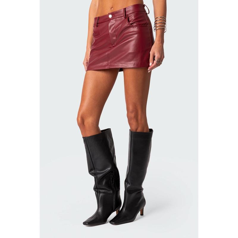 Maya Faux Leather Mini Skirt