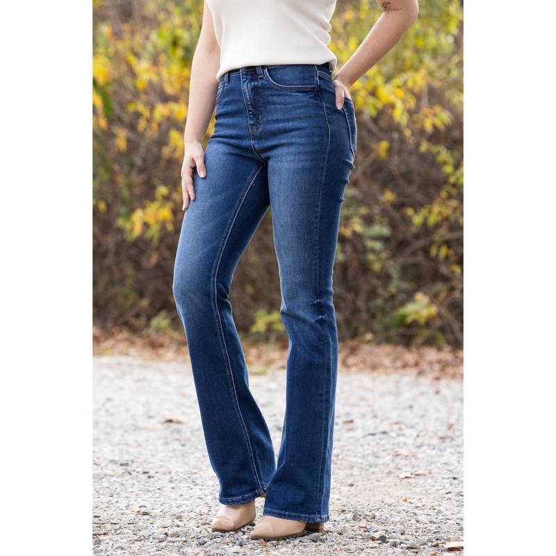 2 LENGTHS The Bailey from Lovervet: High-Rise Tummy Control Bootcut Denim