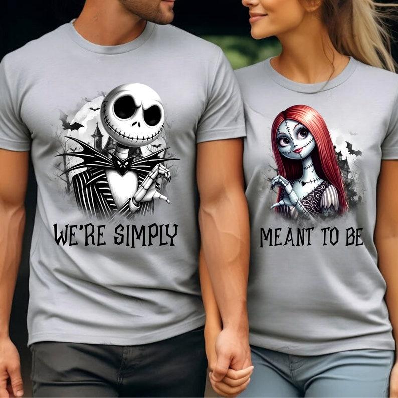 Jack And Sally Couple Shirt  Jack Sally Shirt Nightmare Before Christmas  Halloween Shirt Couple Halloween Shirt