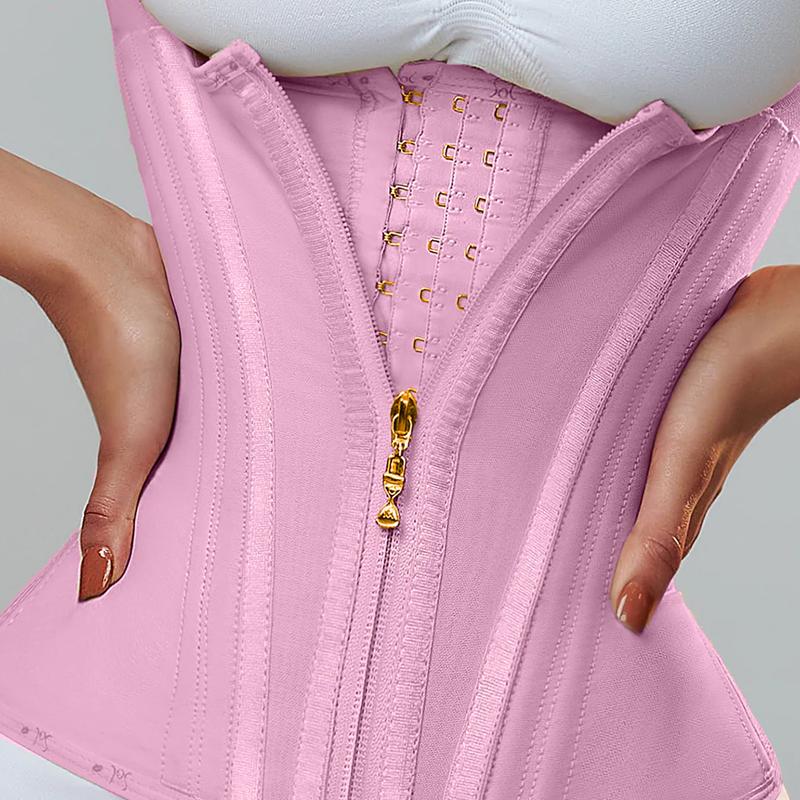 Fajas Colombians Girdles With Row Buckle and Zipper Postpartum Corset Waist Trainer Body Shaper For Women Sexy Shaping Curve