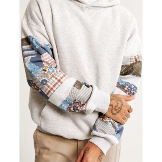 Women's Patchwork Quilted Hoodie - Casual Viral Pullover Hooded Sweatshirt