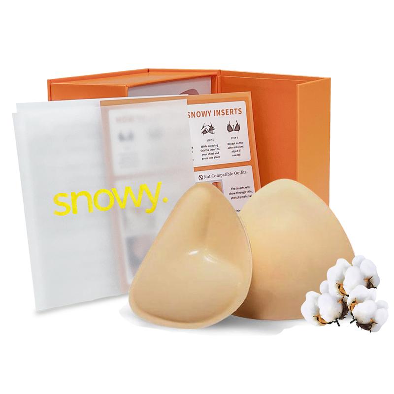 Snowy Sticky Push Up Inserts - Instant Boost Double-Sided Adhesive Bra Cup for Women - Womenswear, HULILY,Clothing Push-Up Ultra Boost Inserts for Women,sticky push up pads,adhesive bra,double sided sticky lift pads,push up swim inserts,seamless,Bra Cup