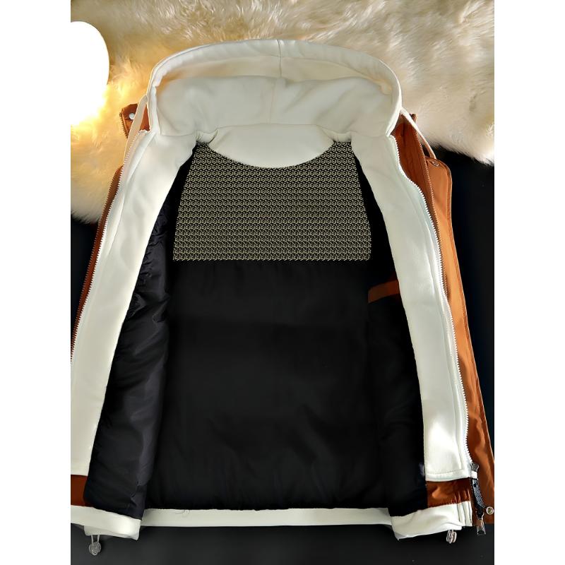 Luxury Faux Two-Piece Vest Jacket - Hooded, Zip-Up, Polyester - Perfect for Fall Winter Outings