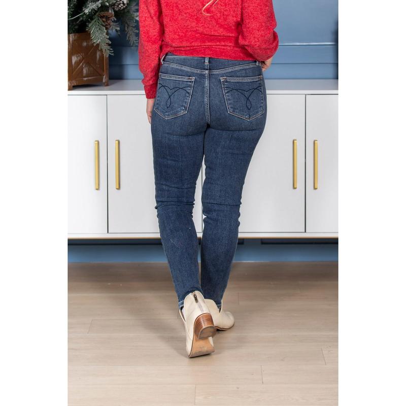 The Theresa Judy Blue Thermal Jeans