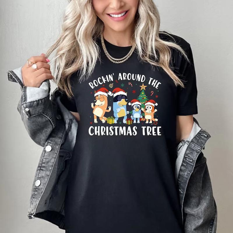 Blvey Family Rockin Around The Christmas Tree Sweatshirt, Family Christmas Crewneck, Christmas Sweater, Christmas Family Matching Shirt, Christmas Sweater 2024, Christmas Gifts Shirt for Men and for Women