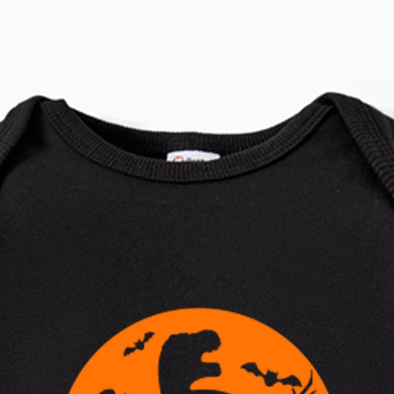 PatPat Halloween Family Matching Spooky Dinosaur Graphic Trick or Treat Tops