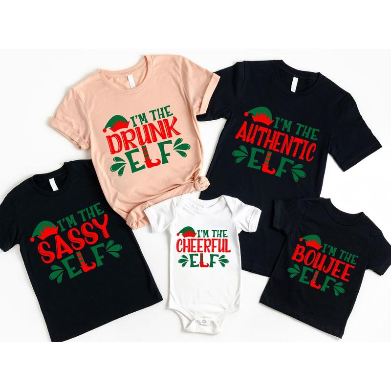 Elf Family Christmas Shirt, Family Christmas Shirt, Matching Family Shirts, Personalized Christmas Gifts, Personalized Elf Shirt, Matching Xmas Tee