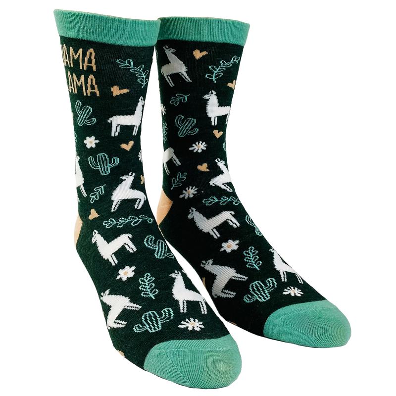 Women's Mama Llama Socks Funny Alpaca Mother's Day Cute Animal Novelty Footwear Funny Socks