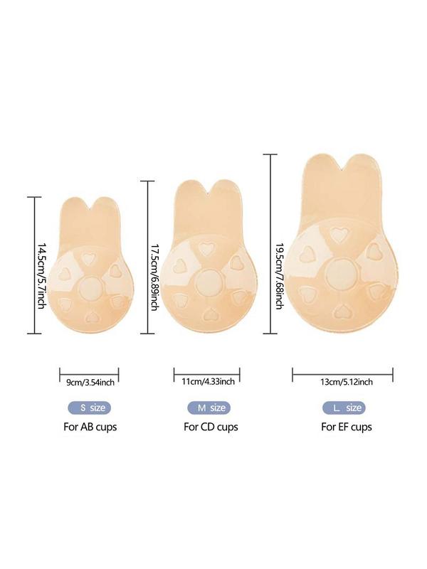 Rabbit Ears Design Silicone Nipple Cover, 2 Pairs Invisible Lifting Silicone Breast Patch, Women's Lingerie Accessories for Daily Wear