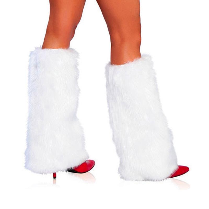 Women Faux Fur Leg Pure, Color Soft and Comfortable Boot, Sleeves Shaggy Winter Leg Warmers, Ladies Clothes for Indoor Outdoor Wear, Ladies Clothes for Daily Wear