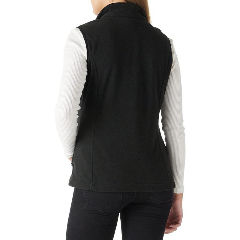 Women's Polar Fleece Zip Vest Outerwear with Pockets,Warm Sleeveless Coat Vest for Fall  Winter