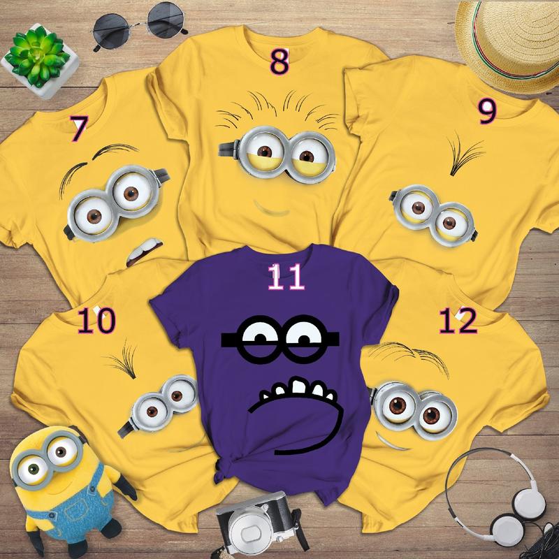 Minions Family Halloween Cosplay Costume Shirt, Group Minions Matching Shirt, Group Costume, Family Costume Matching T-shirts, Despicable Me Minions Unisex Sweatshirt