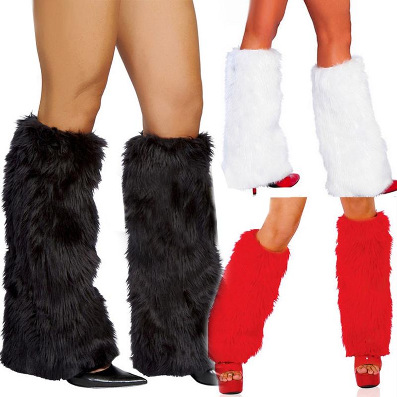 Women Faux Fur Leg Pure, Color Soft and Comfortable Boot, Sleeves Shaggy Winter Leg Warmers, Ladies Clothes for Indoor Outdoor Wear, Ladies Clothes for Daily Wear