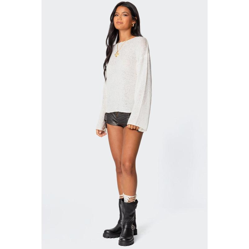 Drop Shoulder Light Knit Sweater