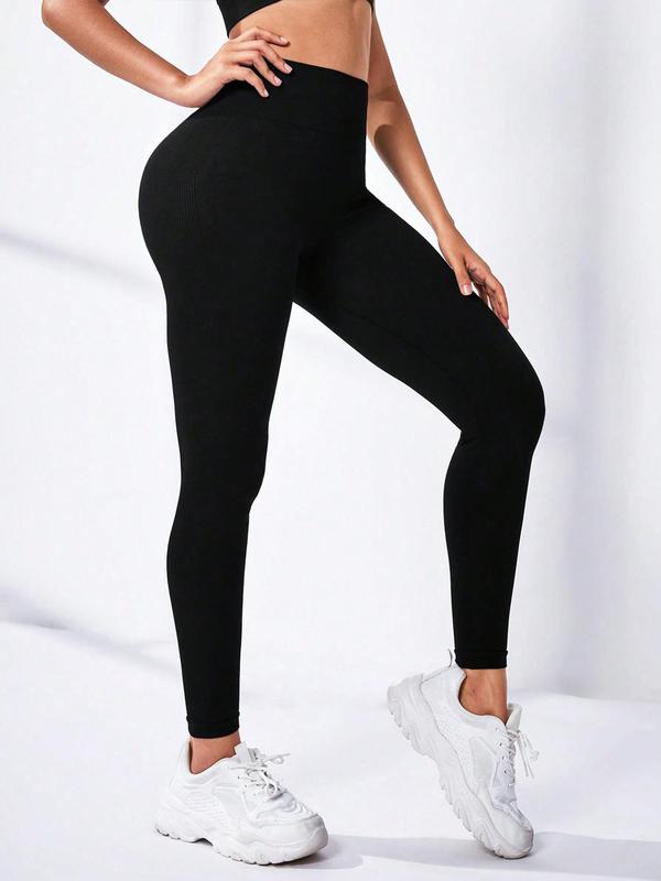 Women's Solid Thermal Lined Leggings, Casual Comfy High Stretch Skinny Pants for Daily Wear, Ladies Bottoms for All Seasons