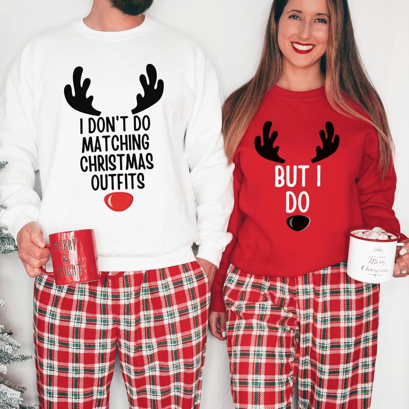 I Don't Do Matching Christmas Shirt Couples Christmas Pajamas Tops Matching Christmas Pajamas Couple Couples Christmas Shirts Christmas 1ZQ Womenswear Clothing