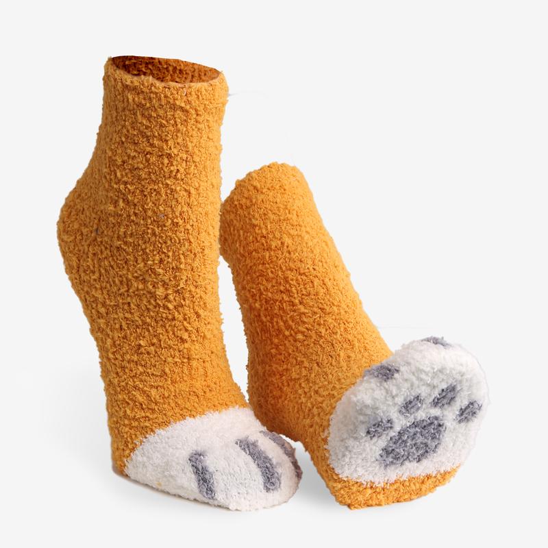 P S 6 pairs Pack! Caw Paw Socks·Sleeping·Fuzzy·Fluffy·Warm·Slipper Socks·House Socks·Best Gift·Fun Socks·Cat Lovers·