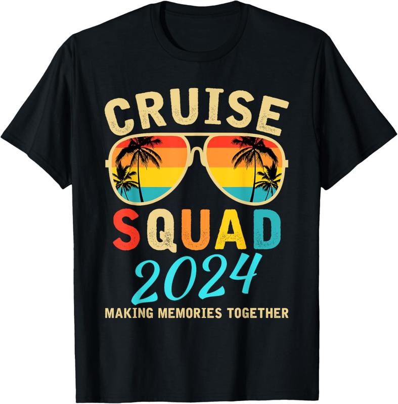 100% Cotton Cruise Squad 2024 Summer Vacation Matching Family Group T-Shirt