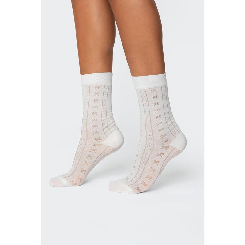 Bow Pointelle Socks