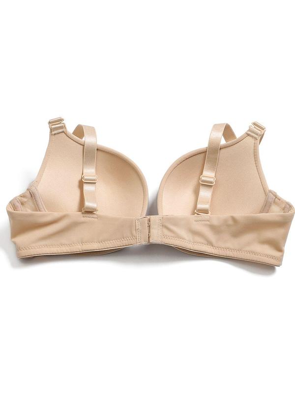 Women's Solid Color Basic Minimalist Bra Includes 2 Pairs Adjustable Shoulder Straps & 2pcs Bra Extenders, Plain Casual Comfort Lingerie Top for Party Wedding Daily, Lingerie for All Seasons