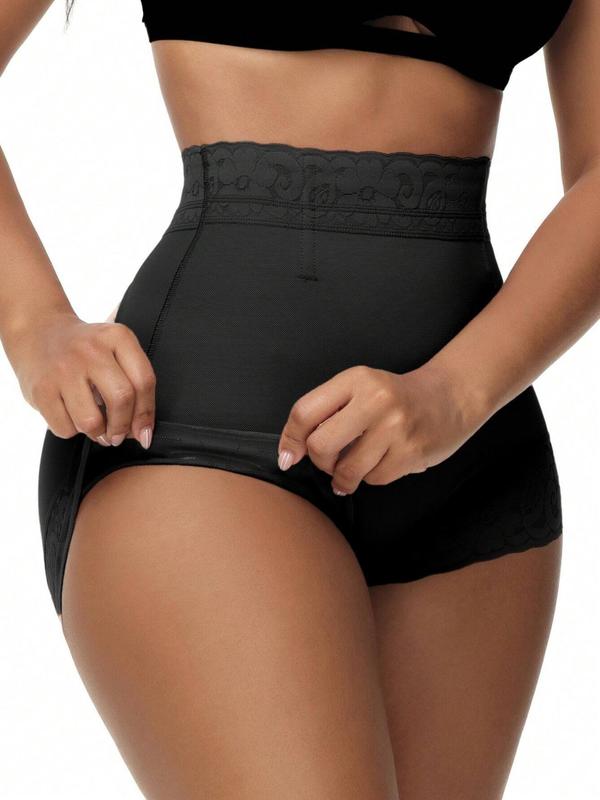 Women's Plain Floral Lace High Waist Shapewear Panty, Body Shaper, Tummy Control Butt Lift Panty, Ladies Sexy Shapewear Bottoms for Daily Wear